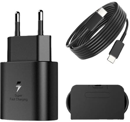 Chargeur Rapide téléphone USB-C 45W avec câble Type C 1m – Adaptateur Secteur Prise EU Compact pour téléphone, Tablette, Ordinateur Portable, Appareil USB-C