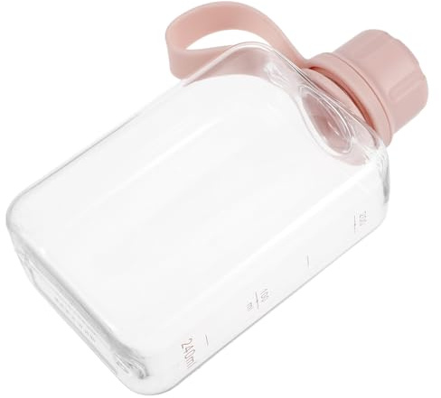 Toddmomy Flache Wasserflasche 200 Ml Reisewasserflasche Tragbare Trinkflasche Mini-Taschenflasche Für Camping Fitnessstudio Outdoor Und Unterwegs Passt in Jede Tasche