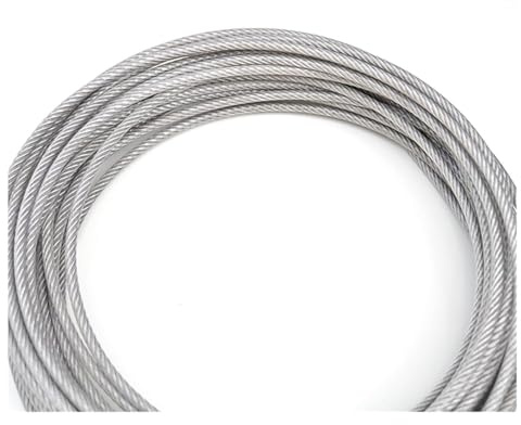 Cable De Alambre 4 Mm 5 Mm 6 Mm 8 Mm Cable De Cable De Acero Inoxidable PVC Recubierto De Plástico 7 X 7/7 X 19 Alambre De Acero, One Color, 4mm (10Meter)