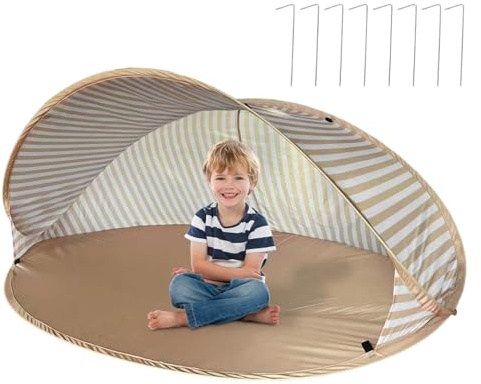 Tente de Plage - Abri de Plage Anti UV avec Sac de Transport Inclus,Abri Respirant Compact pour Voyage Jardin Festival Montagne Parc Extérieur