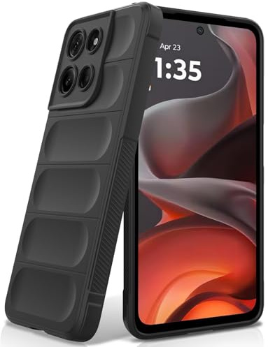 BonYonka Funda para Motorola Moto G15, Case de Silicona Resistente a Golpes y Arañazos, Forro de Microfibra Suave, Funda Integral con Protección para La Cámara, Negro