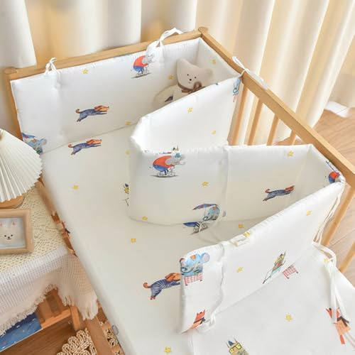 PTKG Randpolsterung Babybett,Kinderbett Seitenschutz,Abnehmbar Als Randpolsterung,Kinderbettgitter zum Vertikalen,Superdicker Antikollisions Teppich,fürs Bett Kopfschutz,C18,150 * 28cm