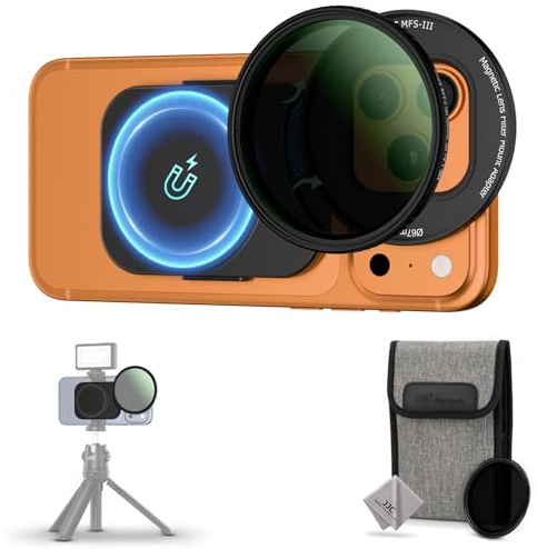 Filtro ND aggiornato da 67 mm per iPhone 17, adattatore magnetico per filtro obiettivo con filtro ND variabile ND2-128 per iPhone 17 16 15 14 Pro Pro Max Plus, supporto per filtro obiettivo del
