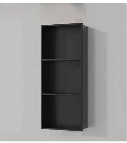 EYRMQWJPC Duschnische, Einbau-Duschnische aus Edelstahl, Mehrfarbig, mehrere Größen(Black,90x28cm)