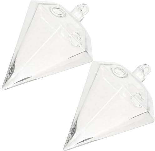 Tofficu Lot de 2 Vases Suspendus en Verre Transparent, Bouteilles Hydroponiques Décoratives pour Balcon et Intérieur, Petit Pot Fleur Suspendu Design Minimaliste, Support à Fleurs Moderne