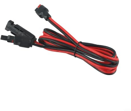 12 AWG Solarmodul-Verlängerungskabel mit PV-Steckern, 50 A, 600 V, IP68 wasserdichter Adapterdraht, kompatibel mit tragbaren Kraftwerken und Generatoren, erhältlich in 1,85 m/3,65 m Länge (1,85 m)