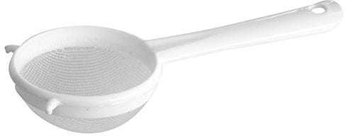 Fackelmann Sieve 6cm⌀, Strainer, Small, Fine Mesh, Plastic, 6x15x3.5cm, White