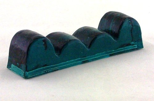 Coltello poggiacoltello in vetro in verde