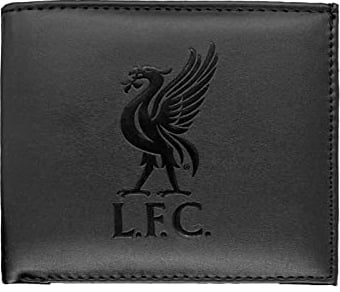 Liverpool FC Officiel - Portefeuille thème Football - Blason embossé - Noir - Noir