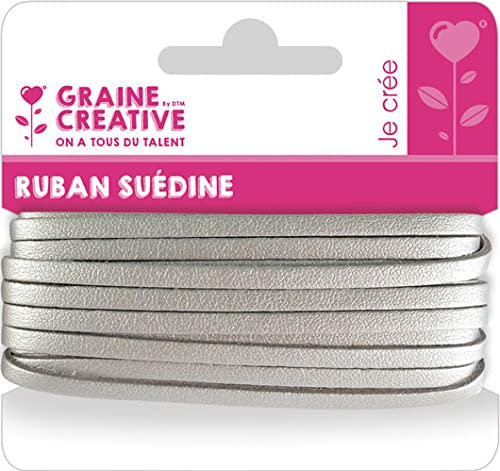 Suede Band 4,5 m - Silber