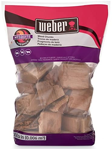 Weber 17150 Mesquite Wood Chunks, 350 cu. in (0.006 m³), 1,8 kg
