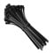 intervisio Collier de Serrage Réutilisable Plastique, 150 mm x 7,6 mm, Attache Câble, Serre Câbles Rilsan Nylon, 150mm, Noir, Lot de 100 Pièces