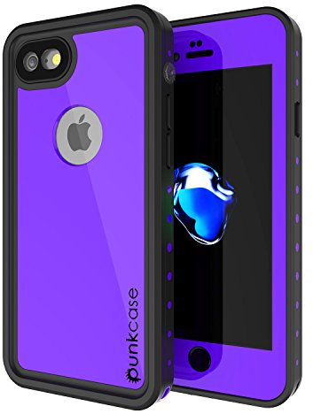 PunkCase iphone 8 Waterproof Case Studstar Series Slim Fit Ip68 Shockproof Dirtproof Snowproof Universal Armor Cover For Apple iphone 7 8 Purple