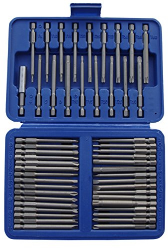 Stahlkaiser Coffret XXL de 50 embouts pour vis de sécurité Embouts longs Type Torx, 6 pans, 4 pans