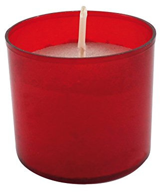 Cereria di Giorgio Liturgico Lumino Votivo, Cera, Rosso, 4.8x4.8x3.5 cm, 6 unità