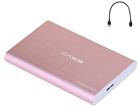 POOPFIY 2.5 '' Disco Duro Externo USB 3.0 Disco Duro HDD portátil Colorido del Metal HD Externo para Servidor de Escritorio del Ordenador portátil,Rosado,500GB