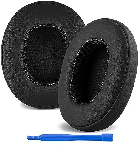 Linkidea Replacement Ear Pads for Skullcandy Crusher Wireless/Crusher EVO/Crusher ANC, Hesh 3/ EVO/ANC, Venue ANC Headphones, Headset Earpads (Protein Leather/Black)