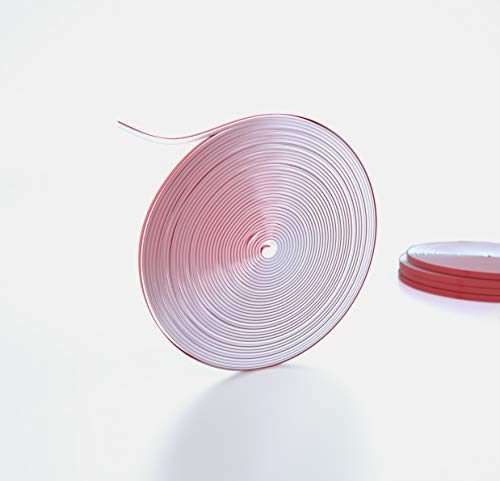 DURAFLAMM® Rot Silikon Dichtlippe, 5,00m x 6mm x 1,5mm, für Kamineinsatz, einseitig klebend, wasserfest, 1 Stück