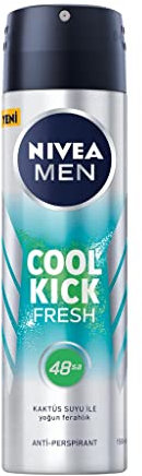 Nivea Men Cool Kick Fresh Spray Deodorant 150 ml 1 Pack (1 x 150 ml)