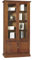 Mar.c.a. Design, Vitrina Salon, Librería Estantería Madera, Nogal Oscuro - Mueble Salón y Cocina de Estilo Clásico - Libreria Estanteria de Vidrio con Puertas y Estantes 90x41x186H - Made in Italy