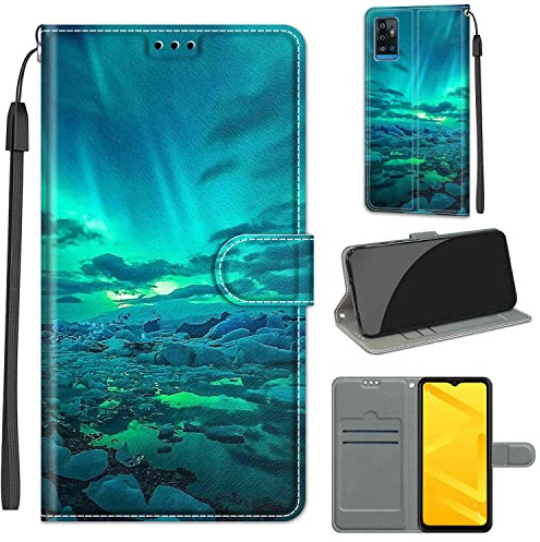 Hülle für ZTE Blade A71, Stoßfeste Handyhülle,Premium-PU-Ledertasche Mit [Kartenschlitz] [Standfunktion] Kompatibel für ZTE Blade A71