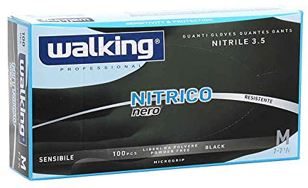 Guanti Neri in Nitrile Walking 100pz 3.5 (M)