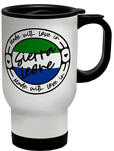 Shopagift Made with Love in Sierra Leone Country Travel Mug Gift Cup