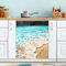 ALAZA Seestern Wave Sandy Beach Geschirrspüler Magnet Abdeckung Magnet Aufkleber Dekorative Kühlschrank Waschmaschine Magnet Abdeckung 58,4 x 66 cm