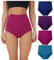 wirarpa Women's Cotton Knickers Super High waisted Briefs Ladies Underwear Full Coverage Panties Multicolor 4 Pack 3XL