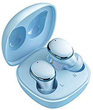 Hiteblaz Wireless Earbuds Mini Headphones, Bluetooth 5.3 Light-Weight Headphones Built-in Mic, One-step Pairing, 24H Playtime, Premium Sound, IP55 Waterproof in-Ear Earphones for Gym XY11(Blue)