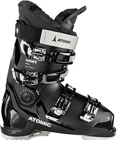 ATOMIC HAWX ULTRA Skischuhe - Größe 28/28.5 - Alpin-Skischuh in Schwarz / Weiß - Boots mit 3D Knöchel & Ferse für präzisen Sitz - Schmale Skistiefel mit 98 mm Passform