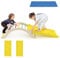 RELAX4LIFE 4 in 1 Arco da Arrampicata Montessori per Bambini, Set di Arrampicata con Scivolo e Cuscino Morbido, Portata 60KG, Giochi Educativi per Bimbini 1+ Anni (Colorato)