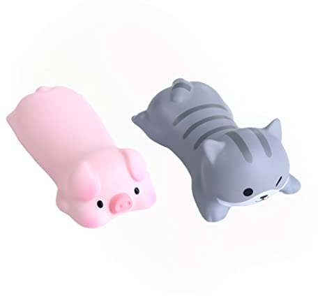 Leadigol 2Pcs Wrist Rest Support Cartoon Laptop Arm Rest Computer Accessories Hand Support Animal Keyboard Pad Wrist Rest for Office Computer Laptop