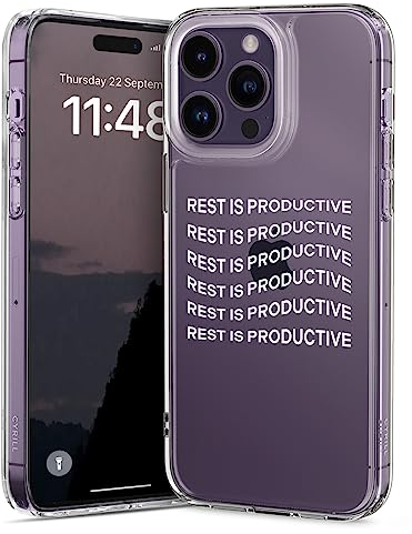 CYRILL von Spigen Cecile [kompatibel mit iPhone 14 Pro Hülle] (6,1) (2021), Langlebig Klar Muster Transparent weich TPU Bumper Durchsichtige Case - (Rest - Crystal Clear)