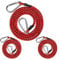 Relaxdays Spanngummi mit Karabiner, 3er Set, Auto, Spanner, Kofferraum, 175 cm, Anhänger & Camping, Gepäckspanner, rot