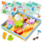 Nene Toys Jeu de Pêche Magnétique en Bois pour Enfants dès 2 Ans - Jouet Magnétique Ludique pour Tout-Petits de 2 3 Ans - Jeu Montessori de Pêche à la Ligne avec Puzzle - Cadeau pour Fille et Garçon