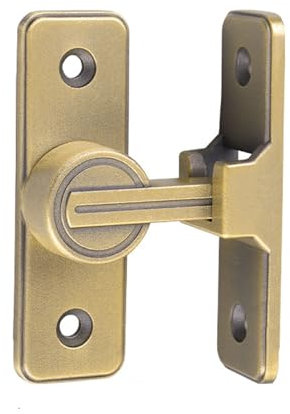 Betensh Serratura per Porta Scorrevole serrature 90 gradi Catenaccio Chiavistello Porta Serrature di Sicurezza fibbia ad angolo retto serratura a flip,Bronzo