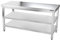 GGM Gastro | ATK167#ZB | Edelstahl Arbeitstisch Premium - 1600x700mm - mit Grundboden & Zwischenboden