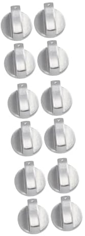 PartyKindom 12piezas Perillas De Repuesto Para Cocina De Gas De Perillas De Control De Quemadores Metal Resistente Fácil Instalación Compatible La Mayoría De Estufas