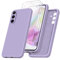 jrester Cover per Samsung Galaxy A35 5G con 3 Vetro Temperato Pellicola Protettiva, Viola Morbido Silicone Liquido Protettiva Custodia per Samsung Galaxy A35 5G 6.6