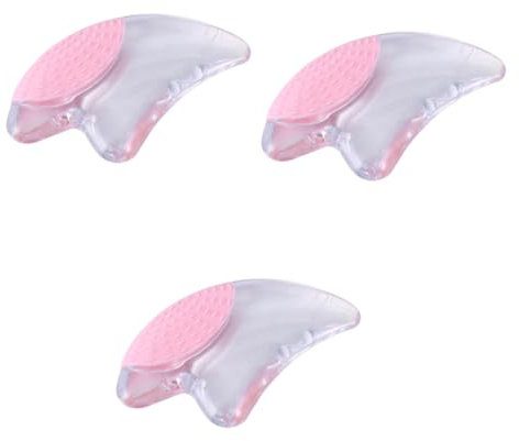 FRCOLOR Lot de 3 accessoires de soin de la peau - Appareil de massage pour le visage - Spatule pour le visage - Plaque de cristal - Plaque pour le visage - Griffoir et tendons - Rose