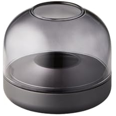 Kooduu Glow 08 Bougeoir en Verre - Design Danois de Luxe, Hauteur 8 cm, Gris Fumé