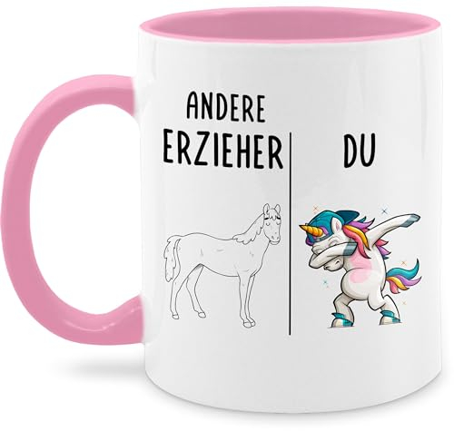 Tasse Tassen 325ml - Andere Erzieher Dabbing Einhorn | Erzieher Geschenk | Dankeschön Geschenk Erzieher | Kindergarten Erzieher Abschiedsgeschenk | Kindergärtner Kindererzieher Kinderbetreuer