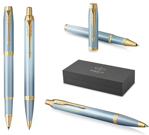 PARKER IM Rituals Turquoise Green Kugelschreiber und Tintenroller mit Gravur | Premium Stift | Geschenkbox | personalisiertes Geschenk | | Geburtstag (Turquoise Green)