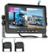 VECHTEL Telecamera Retromarcia Wireless 1080P con Monitor 7 IPS, Kit DVR+2 Telecamera Posteriore Auto, IP68, Visione Notturna, Linee Guida DIY, per Camion, Autobus, Van, Camper, SUV, Pick-up