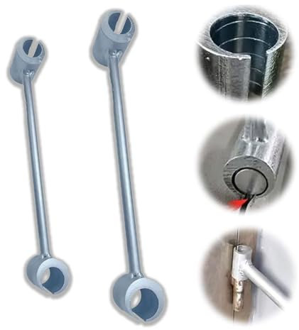 ROPTINK Schlüssel zum Einstellen des Scharnierspalts, Werkzeug zum Einstellen von Türscharnieren, Reparaturschlüssel für Türscharniere mit Doppelkopf aus verbessertem Stahl für Rundbolzen (S+L)