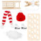 Wichtel Zubehör, Miniatur Weihnachten Wichtel Mütze Schal Skischuhe Schlitten Holz Skier Schnee Fußabdrücke, Mini Kleidung Weihnachts Ski Wichtelzubehör für Wichteltür Deko 1:12 Puppenhaus Geschenke