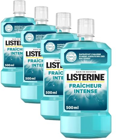 Listerine Antiseptikum für den Mund, intensive Frische, 500 ml (Packung mit 4)