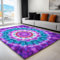 Kurzflor Wohnzimmerteppich - Psychedelische Kunst Kaleidoskop rutschfest und Weich Teppich, 60x90cm, Krawattenfarbe Kunst Dekorative Teppiche für Schlafzimmer, Esszimmer