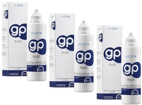 Avízor GP Multi - Savings Pack 3x120 ml - Solution for Rigid Contact Lenses | Cleaning, Disinfection, and Comfort | Lens Cases Included